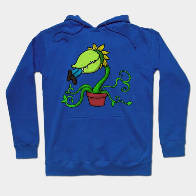 man eating plant Hoodie by wolfmanjaq